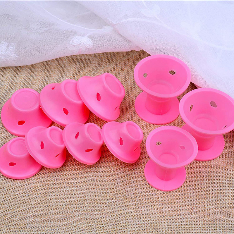 40gab Sēņu frizūras rullītis Silikona Sieviešu miega zvana ruļļi Matu instrumenti Ilgviļņi Viegli lietojami Praktiski Matu Veidošanas Instrumenti