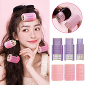 2 kom Bang Valjci Samoljepljivi Lazy Hair Curlers Hair Curling Korijen kose Fluffy Air Bangs Roller Clip Dodaci za oblikovanje Ljubičasta