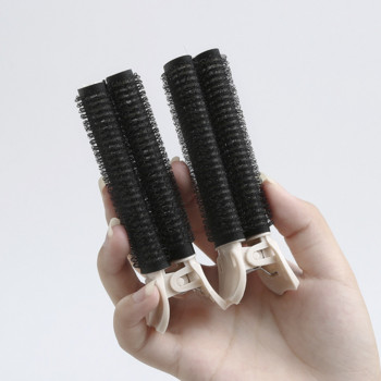 2 τμχ Bang Rollers Αυτοκόλλητα Lazy Hair Curlers Hair Curling Hair Root Fluffy Air Bangs Roller Clip Αξεσουάρ styling Μωβ