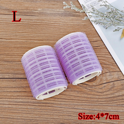 2 kom Bang Valjci Samoljepljivi Lazy Hair Curlers Hair Curling Korijen kose Fluffy Air Bangs Roller Clip Dodaci za oblikovanje Ljubičasta