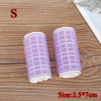 2 kom Bang Valjci Samoljepljivi Lazy Hair Curlers Hair Curling Korijen kose Fluffy Air Bangs Roller Clip Dodaci za oblikovanje Ljubičasta