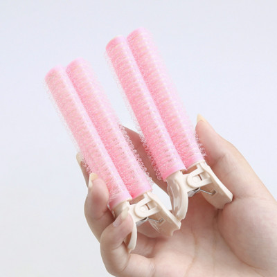 2 kom Bang Valjci Samoljepljivi Lazy Hair Curlers Hair Curling Korijen kose Fluffy Air Bangs Roller Clip Dodaci za oblikovanje Ljubičasta