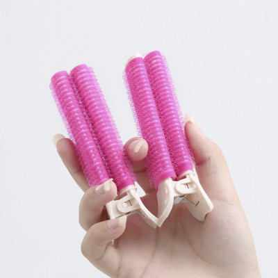 2 kom Bang Valjci Samoljepljivi Lazy Hair Curlers Hair Curling Korijen kose Fluffy Air Bangs Roller Clip Dodaci za oblikovanje Ljubičasta