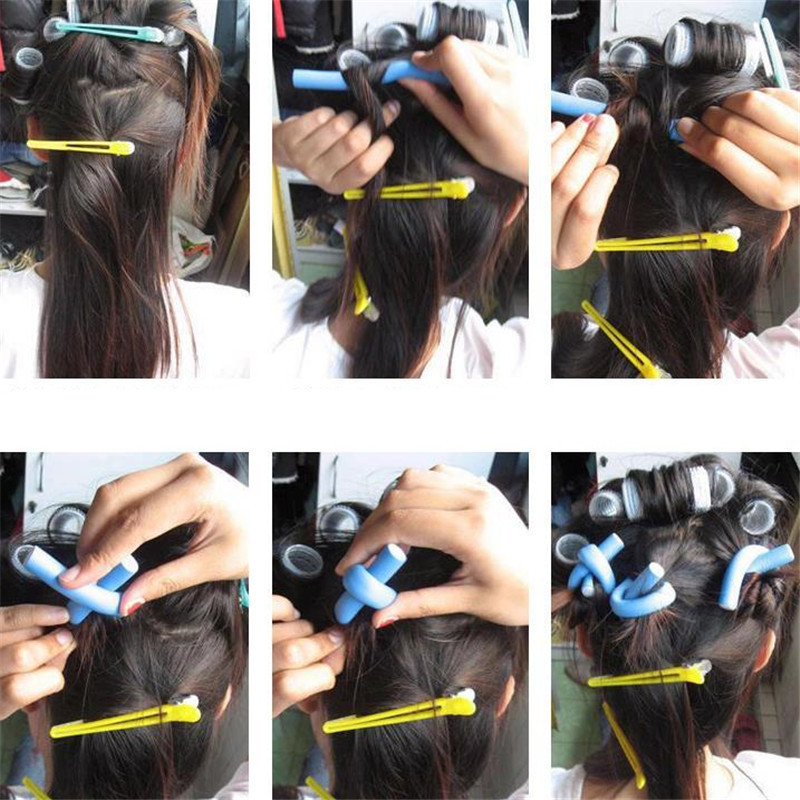 10 gab. Mīksta sūkļa matu ruļļu veidotāji Twist Curls Tool DIY veidošanas matu ruļļi 3#