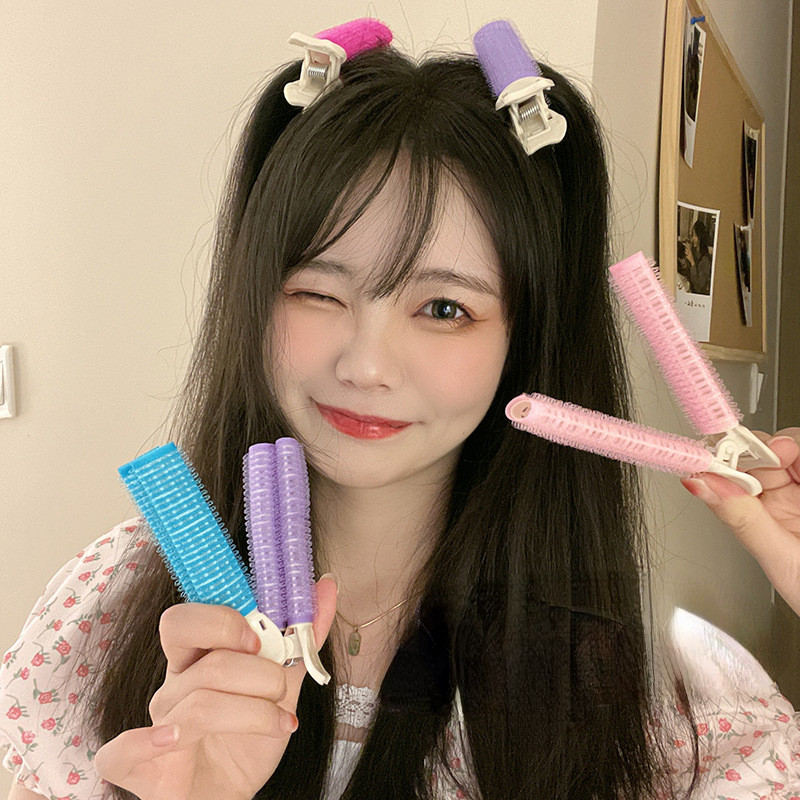 Dabiski pūkaini matu sprādzes meitenēm matu ruļļi Ruļļi, kas guļ nakti Atkārtoti lietojami matu saknes pūkains klips veidošanas aksesuāri Jaunums