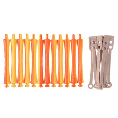 12db/szett DIY Perm Rod Szalon Hajhenger Gumispántos Hajcsat Hajsütő Hajcsavaró Fodrászat Hajformázó Hajeszköz Véletlen szín