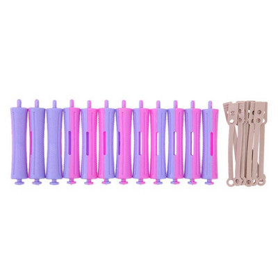 12db/szett DIY Perm Rod Szalon Hajhenger Gumispántos Hajcsat Hajsütő Hajcsavaró Fodrászat Hajformázó Hajeszköz Véletlen szín