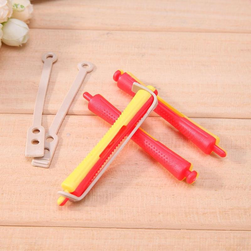 12db/szett DIY Perm Rod Szalon Hajhenger Gumispántos Hajcsat Hajsütő Hajcsavaró Fodrászat Hajformázó Hajeszköz Véletlen szín