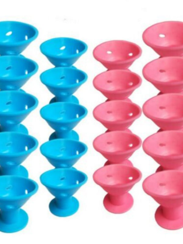 20 τμχ Ρολά περιποίησης μαλλιών Magic σιλικόνης ψαλιδάκι μαλακό καουτσούκ Twist No Heat Clip Curling Styling Styling DIY Sleeping