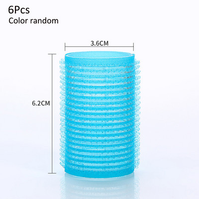 6 gab. Daudzizmēra pašsaķeres matu rullīši Pro salons Frizieru ruļļi Matu dizains Lipīgs Cling Style DIY matu veidošanai