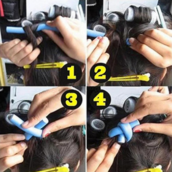 10 τμχ Μαλακός αφρός Bendy Twist Curls Makers για μπούκλες