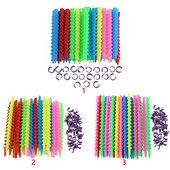 40 τμχ Μακριά σπειροειδή μπουκλάκια μαλλιών DIY Hairstyling Τυχαία χρώματα Χωρίς θερμότητα Σπιράλ μπούκλες Ρολά styling Αξεσουάρ για κομμωτήριο σπιτιού