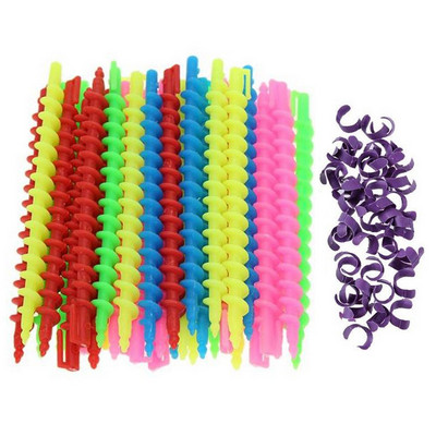 40 τμχ Μακριά σπειροειδή μπουκλάκια μαλλιών DIY Hairstyling Τυχαία χρώματα Χωρίς θερμότητα Σπιράλ μπούκλες Ρολά styling Αξεσουάρ για κομμωτήριο σπιτιού