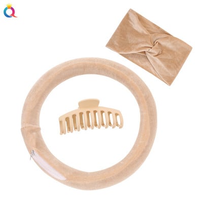 Jauns Round Velvet Heatless Curling Rod Lazy Curler Sleeping Galvas saite Matu Ruļļi Frizieru instrumenti Nekarstoši matu loki meitenēm