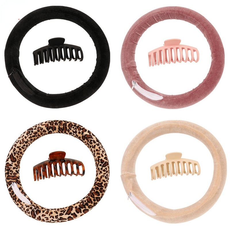 Jauns Round Velvet Heatless Curling Rod Lazy Curler Sleeping Galvas saite Matu Ruļļi Frizieru instrumenti Nekarstoši matu loki meitenēm