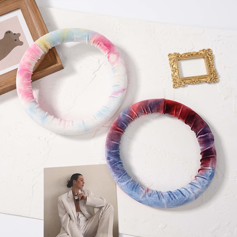 Jauns Round Velvet Heatless Curling Rod Lazy Curler Sleeping Galvas saite Matu Ruļļi Frizieru instrumenti Nekarstoši matu loki meitenēm