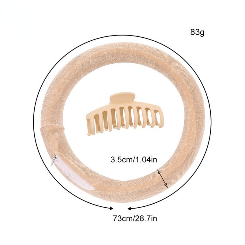 Jauns Round Velvet Heatless Curling Rod Lazy Curler Sleeping Galvas saite Matu Ruļļi Frizieru instrumenti Nekarstoši matu loki meitenēm