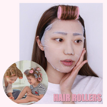 12 τμχ/σετ Ρολά μαλλιών Αυτοκόλλητα κτυπήματα Ρολό μπούκλες Πλαστικά μπούκλες μαλλιών DIY Όγκος styling μαλλιών Velcro Εργαλεία κομμωτικής