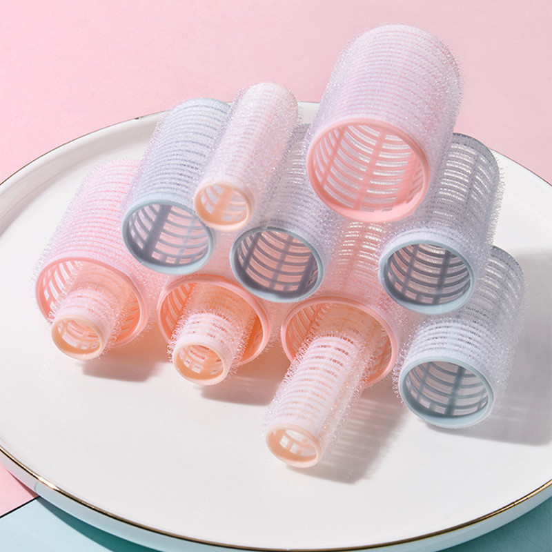 12kom/set Uvijači za kosu Samoljepljivi uvijači za šiške Plastični uvijači za kosu DIY Frizerski alati za oblikovanje kose na čičak