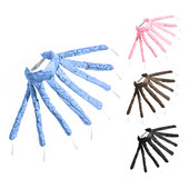 Lazy Hair Ruļļi Matu Ruļļi Nekarsējami Lokšķēres Galvas Lente Cirtas Zīda lente Miega Mīksts Viļņu veidotājs Bez Karstuma cirtas Lente