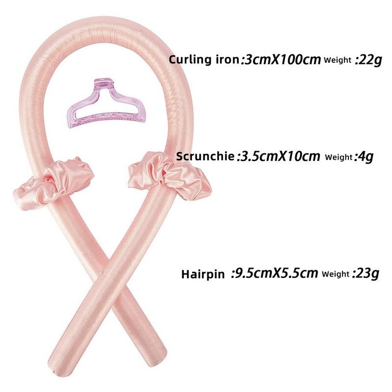 Traka za kosu bez grijanja, traka za uvijanje kose bez topline sa kopčama za kosu i gumom za spavanje Lazy Curler, svilena vrpca, valjci za kosu