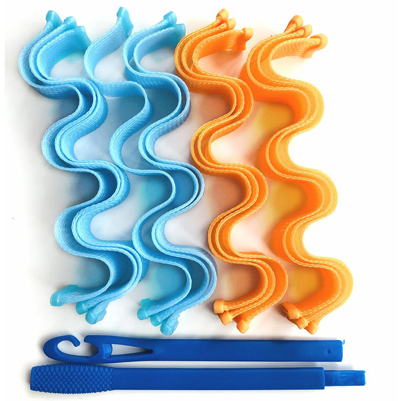 Traka za glavu bez grijanja Svilene kovrče Traka za kosu Uvijači za spavanje Meka traka za glavu 12 komada Uvijači za kosu Alat za oblikovanje kose