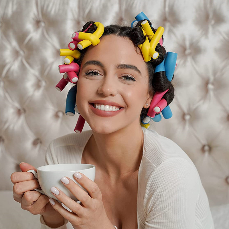 Fleksibilne šipke za uvijanje kose Flexi šipke za uvijanje kose Uvijači za kosu bez topline Šipke za kosu Valjci Set za kratku i dugu kosu za spavanje