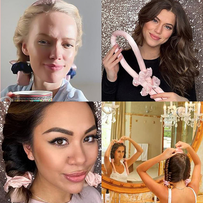 Šipka za kovrče bez zagrijavanja Traka za kosu Valjak bez topline Make Curls Slik Satin Soft Sleep Uvijači Lazy Wave Formers Alati za oblikovanje kose