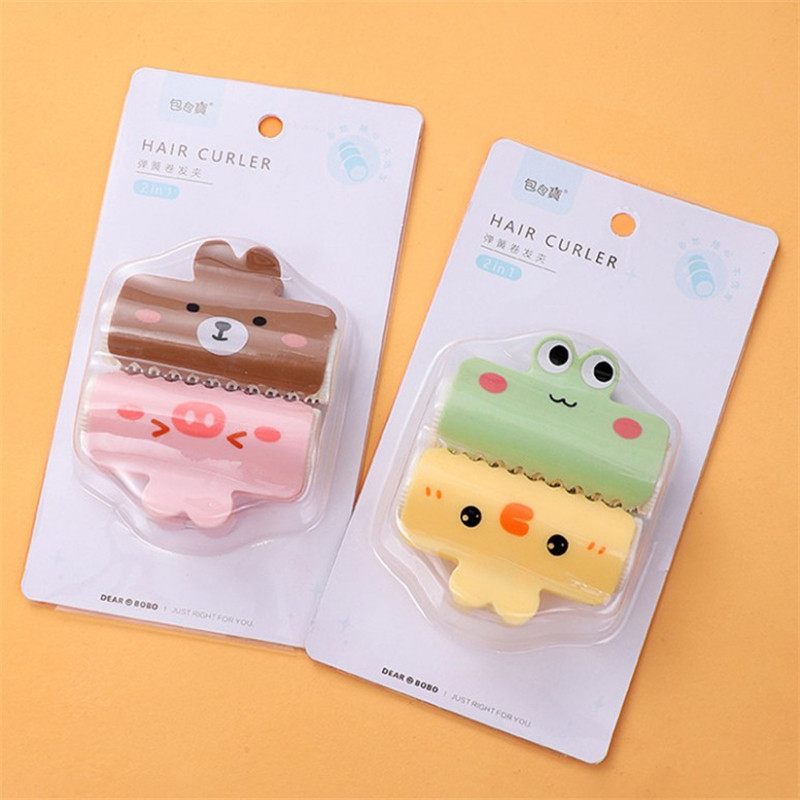 2 vnt. / partijos plaukų voleliai Bang Roll suktukai plaukų suktukai plastikiniai lipnūs plaukų garbanojimo kirpimo įrankiai mergaičių grožio formavimo priemonė