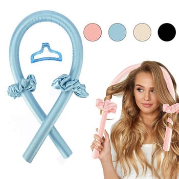 Slik сатенена лента за глава с маша за коса за жени Hair Wrap Curling Ribbon Girls Scrunches Шапки Аксесоари за коса лента за къдрици