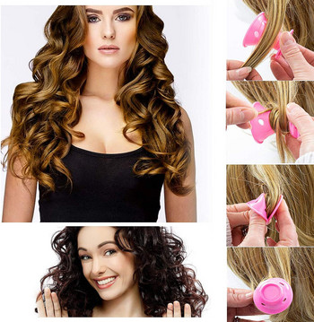 Magic Silicone Hair Curlers Soft Curlers Set-No Heat No Clip Long short hair care Free DIY Sleep Styling Tools for Women Girls