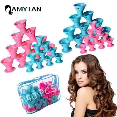 20/40 τεμ. Μαλακό καουτσούκ σιλικόνης Heatless Hair Rollers Magic Hair Rollers Clips Don't Hurt Hair Curls Εργαλεία styling DIY Γυναικεία κορίτσια