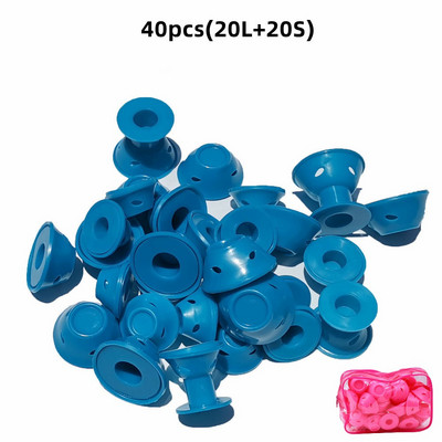 20/40 τεμ. Μαλακό καουτσούκ σιλικόνης Heatless Hair Rollers Magic Hair Rollers Clips Don't Hurt Hair Curls Εργαλεία styling DIY Γυναικεία κορίτσια