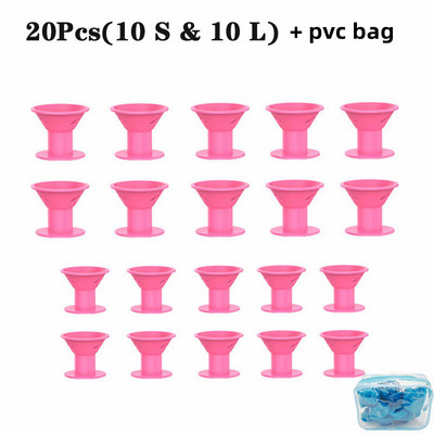 20/40 τεμ. Μαλακό καουτσούκ σιλικόνης Heatless Hair Rollers Magic Hair Rollers Clips Don't Hurt Hair Curls Εργαλεία styling DIY Γυναικεία κορίτσια