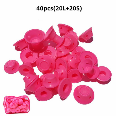 20/40 τεμ. Μαλακό καουτσούκ σιλικόνης Heatless Hair Rollers Magic Hair Rollers Clips Don't Hurt Hair Curls Εργαλεία styling DIY Γυναικεία κορίτσια