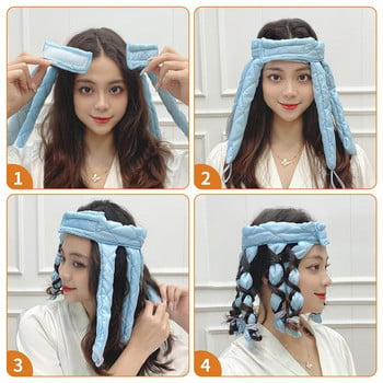 Octopus Heatless Curling Rod Headband Hair Curler No Heat Headband Ρυθμιζόμενος αποσπώμενος κύλινδρος μαλλιών Ζώνη κεφαλής για μακριά μαλλιά