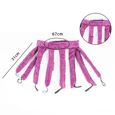 Octopus Heatless Curling Rod peapael Juuste lokirull ilma kuumuseta peapaela reguleeritav eemaldatav juukserulli peapael pikkadele juustele