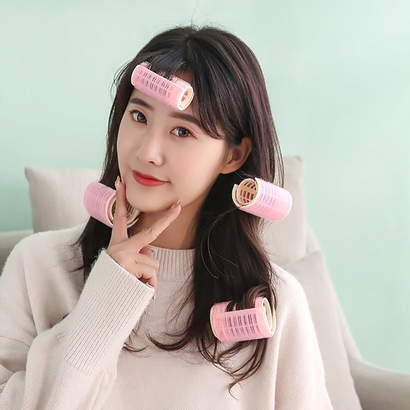 6 τμχ Nature Fluffy Hair Heatless μπούκλες Rollers No Heat Hair Styling Tools for Women Fixed Self Grip Curly Hai Covering Tools