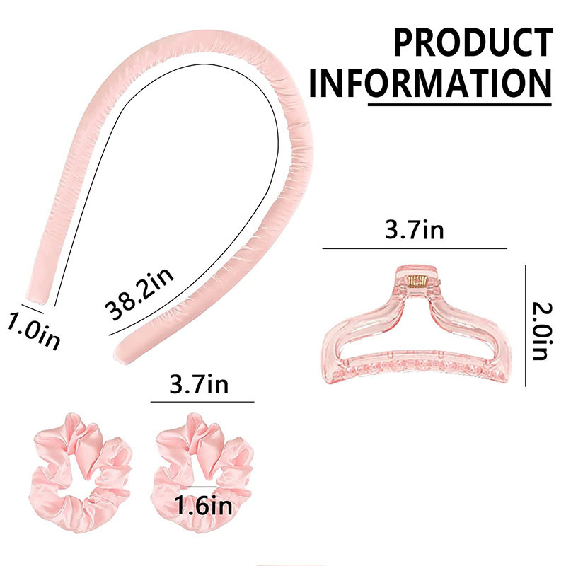 Sieviešu bezkarsuma kērlinga ruļļi stieņa galvas saite gariem matiem liela mīksta zīda putas bez karstuma rullīšiem Cirtaini veidojoša lente miega ruļļi
