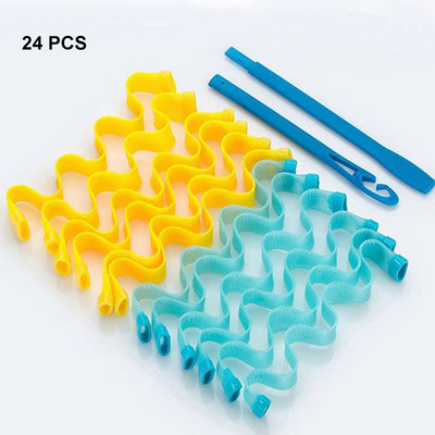 12/24PCS бигуди для волос DIY Magic matu ruļļi Pārnēsājami matu ruļļi, kociņi Izturīgi lokošanās matu veidošanas rīki Matu veidotājs