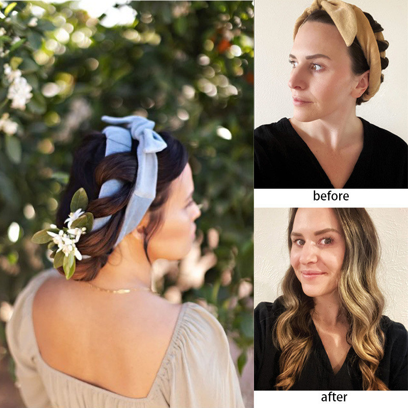 NOVO Uvijači za kosu bez zagrijavanja Uvijači za kosu bez zagrijavanja Lazy Bow Uvijači za kosu Sleeping Soft Heatless Curls DIY alat za oblikovanje kose