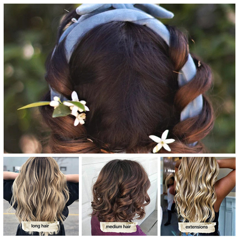 NOVO Uvijači za kosu bez zagrijavanja Uvijači za kosu bez zagrijavanja Lazy Bow Uvijači za kosu Sleeping Soft Heatless Curls DIY alat za oblikovanje kose