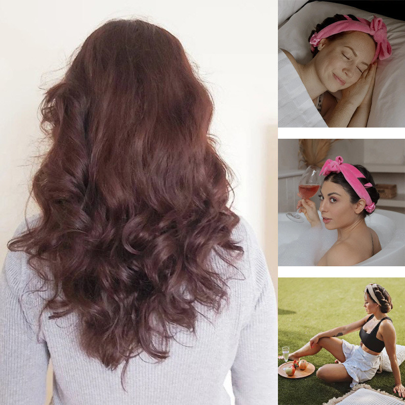 NOVO Uvijači za kosu bez zagrijavanja Uvijači za kosu bez zagrijavanja Lazy Bow Uvijači za kosu Sleeping Soft Heatless Curls DIY alat za oblikovanje kose