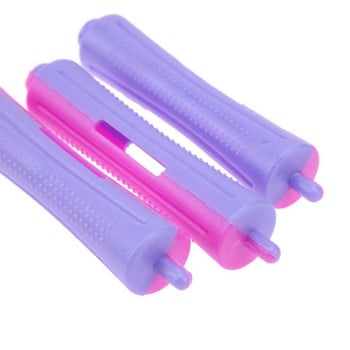 12 τεμάχια/Σετ DIY κομμωτική ράβδος Perm Salon Hair Roller Rubber Band Hair curler Clip DIY Hair Styling Tool