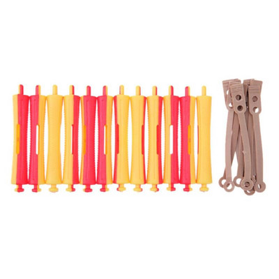 12Pcs/Set DIY frizerska šipka za trajnu Salon Valjak za kosu Gumica za uvijač kose Stezaljka DIY Alat za oblikovanje kose