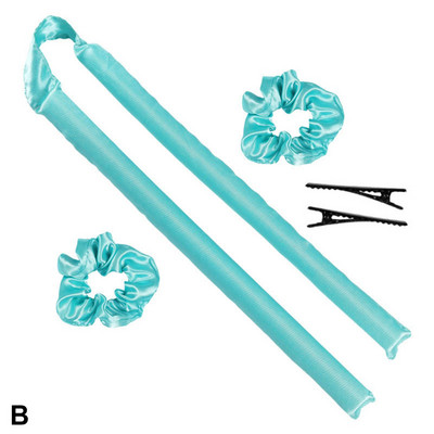 Lazy Heatless kērlinga stieņa galvas saite Matu rullīši viļņu veidotāji, mitri viļņaini saišķi Bez karstuma cirtas matu veidošanas rīki cirtas stienis бигуди