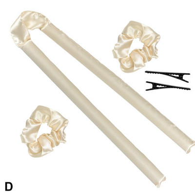 Lazy Heatless kērlinga stieņa galvas saite Matu rullīši viļņu veidotāji, mitri viļņaini saišķi Bez karstuma cirtas matu veidošanas rīki cirtas stienis бигуди