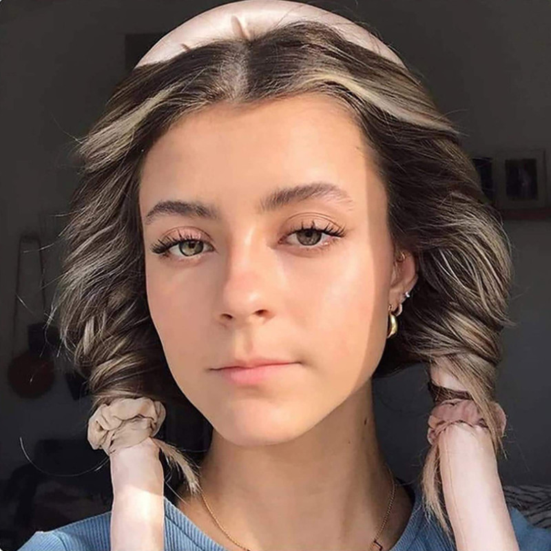 Karštas išpardavimas Moterims miegančios minkštos, nešildomos garbanojimo strypo galvos juostelė plaukams garbanoti