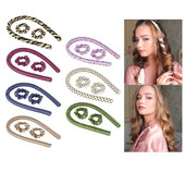 Heatless štap za kovrče Traka za glavu Lazy Curler Set No Heat Curls Svilena vrpca Uvijači za kosu Mekana traka za spavanje Valoviti uvijači za kosu