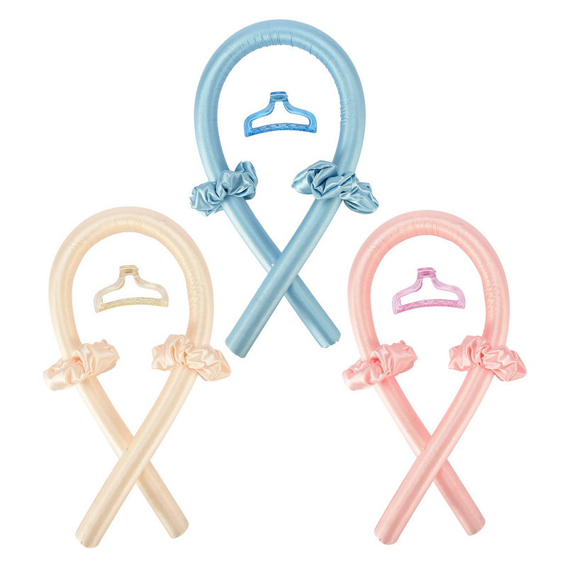 Heatless štap za kovrče Traka za glavu Lazy Curler Set No Heat Curls Svilena vrpca Uvijači za kosu Mekana traka za spavanje Valoviti uvijači za kosu